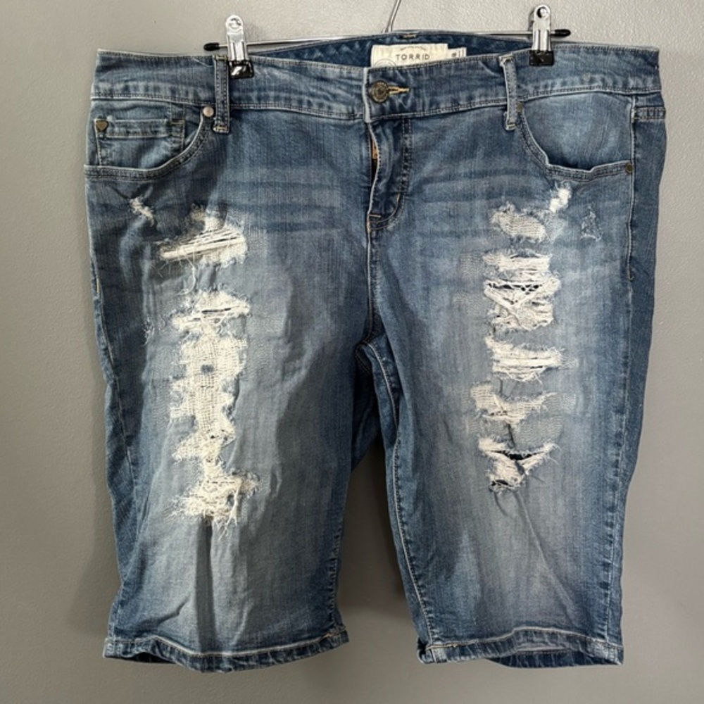 Torrid Distressed Denim Shorts
